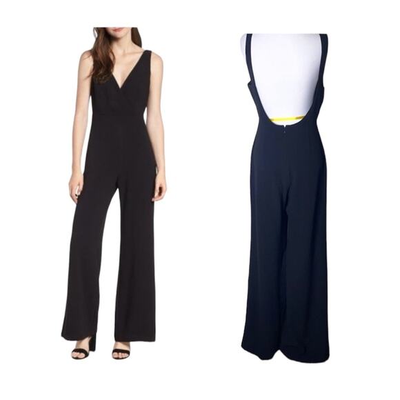 Wayf Anthropologie Black Curtis Wide Leg Jumpsuit - Picture 7 of 11